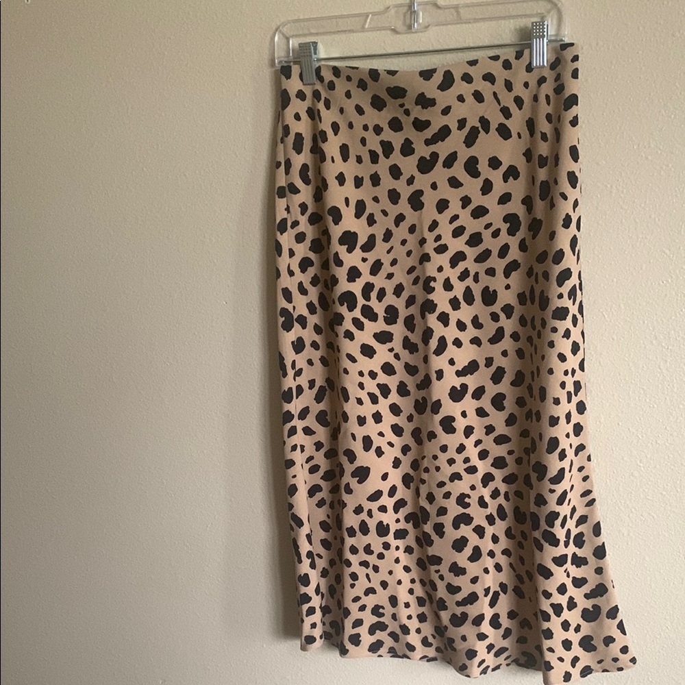 Leopard Print Midi Skirt